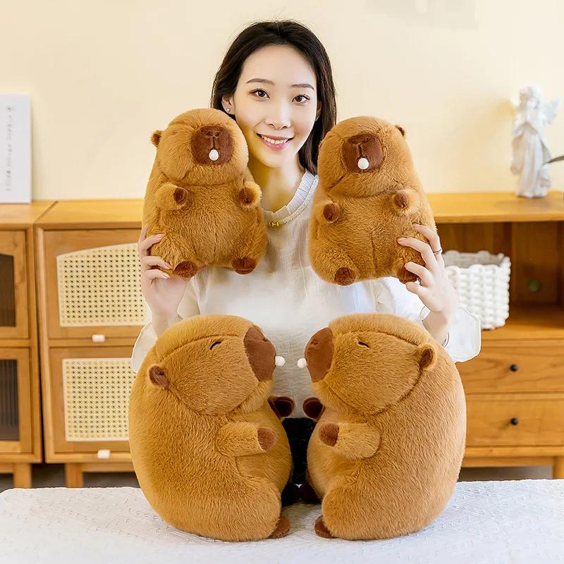 Милая плюшевая игрушка капибара с растягивающимися соплями K Simulation Animal Plush, плюшевая игрушка, кукла, детский подарок, черепаха, капибара, фруктовая кукла