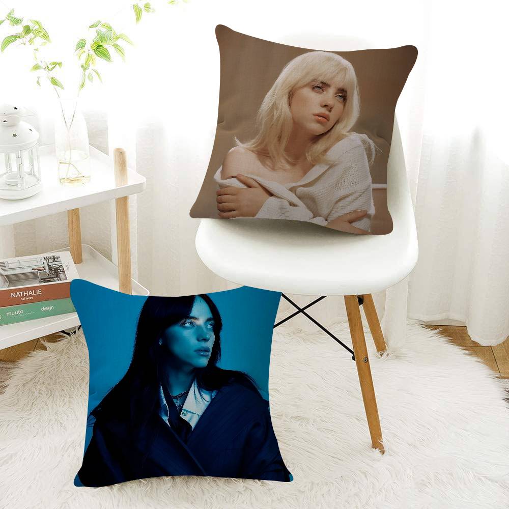 Певица B-Billie-Girl E-eilish Подушка Чехол для подушки Наволочка Гостиная Диван Домашний декор Индивидуальный