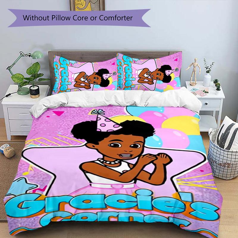 3pcs Gracie's Corner9 pattern bedding set duvet cover set includes duvet cover &pillowcases, perfect all season bedroom decoration & gift