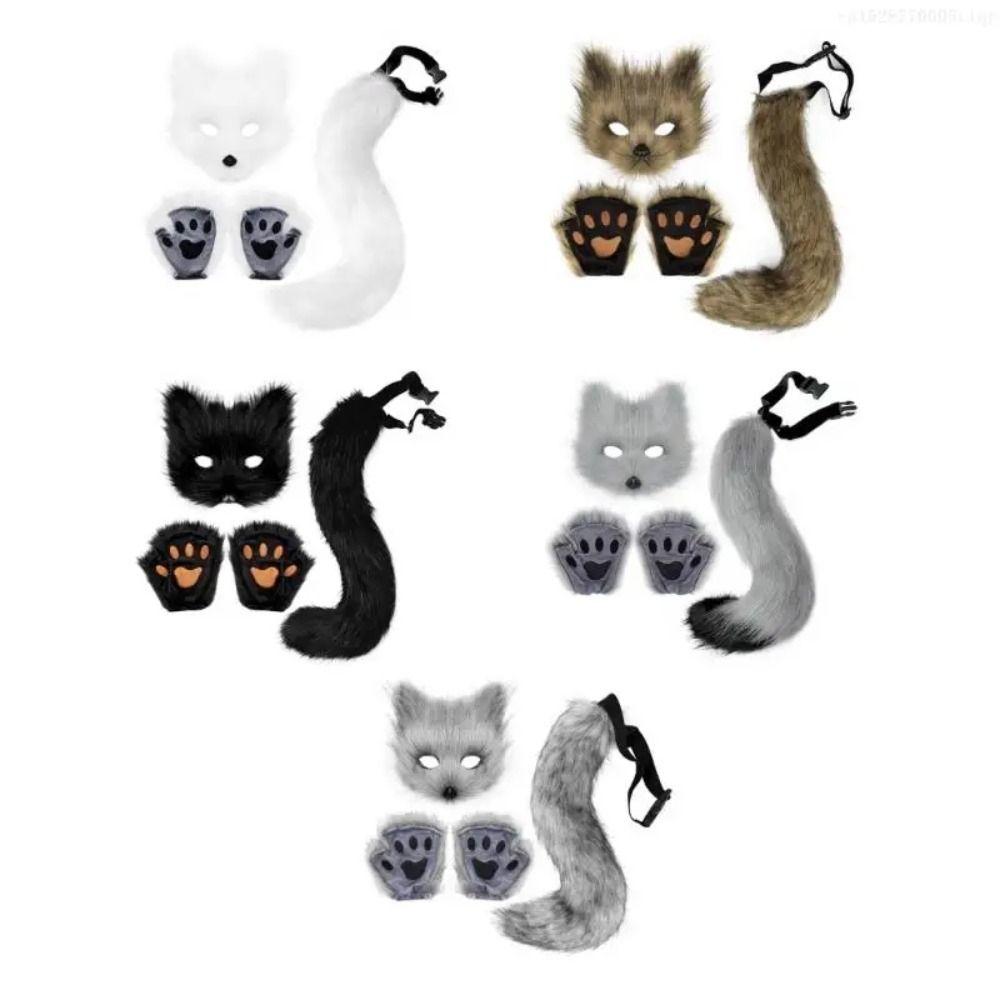 1set Plush Halloween Cosplay Accessories Claw Animal Cosplay Props Party