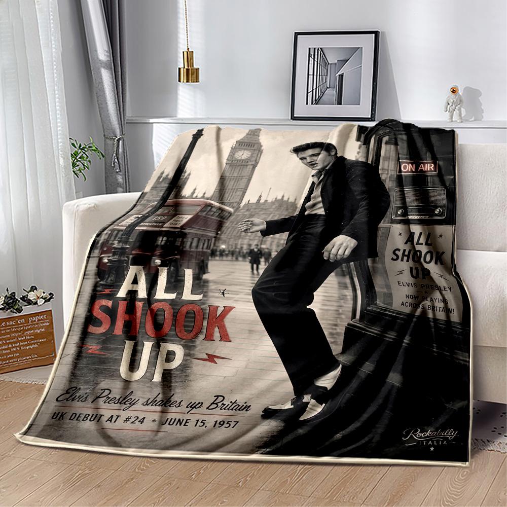 Elvis Blanket Soft Cozy Suitable For Sofa Bed Picnics Four Seasons Multipurpose Modern Ideal Gift For Birthday Valentine'S Day