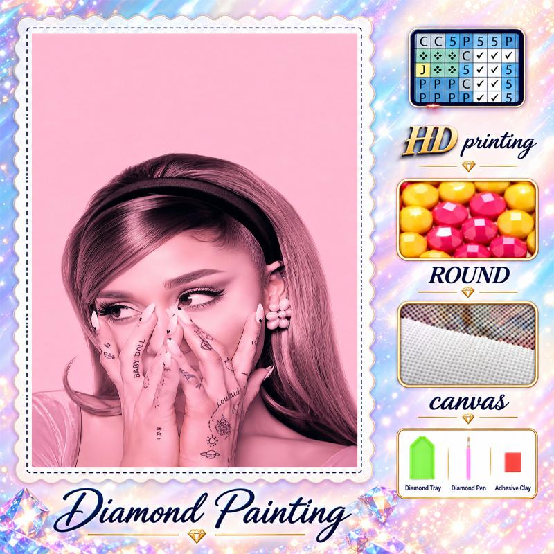 Ariana Grande Diamond Painting Kit 5D Full Drill DIY Diamond Mosaic Wall Art Home Decor