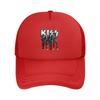 KISS The Band Сетчатые Бейсболки Snapback Модные Бейсбольные Кепки Дышащие Повседневные Кепки для Улицы Унисекс