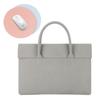 Leather Mouse Pad + Lumiere Laptop Bag MacBook Pouch, Light Gray