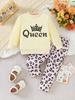 Girls Outfit Printed Long Sleeve Tops And Pants Children' Clothing Sets