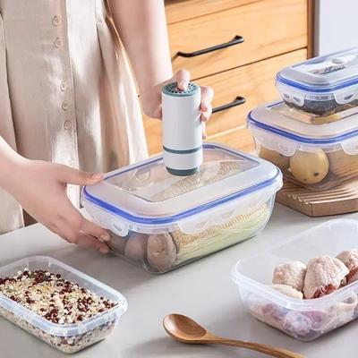 Вакуумный контейнер для хранения продуктов Прозрачный контейнер для хранения Органайзер для холодильника Подходит для микроволновой печи Герметичный контейнер для сохранения свежести Диспенсер для продуктов