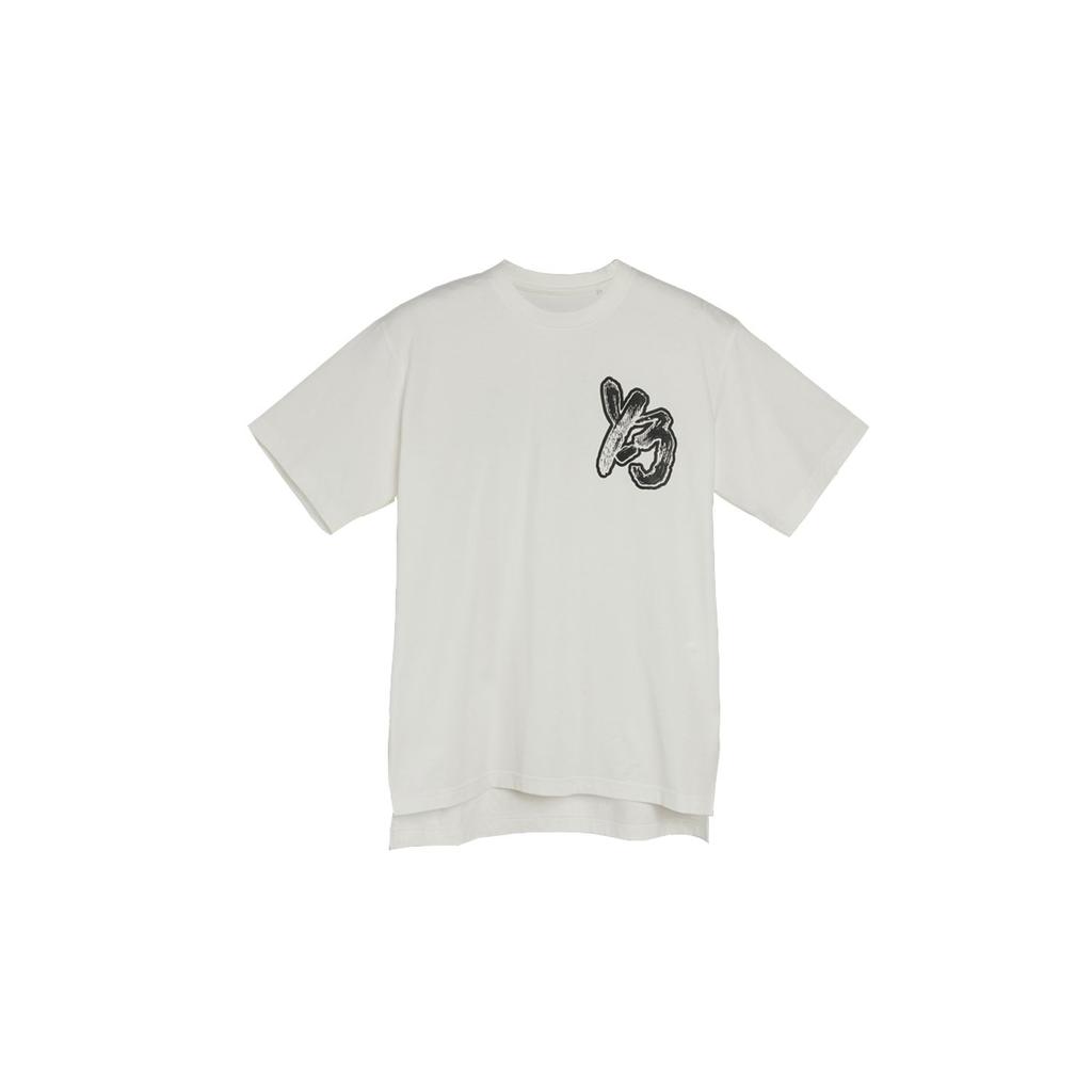 Y-3 SS23 Letter Logo Printed Casual Crew Neck Short Sleeve T-Shirt Unisex Tops White IM1791