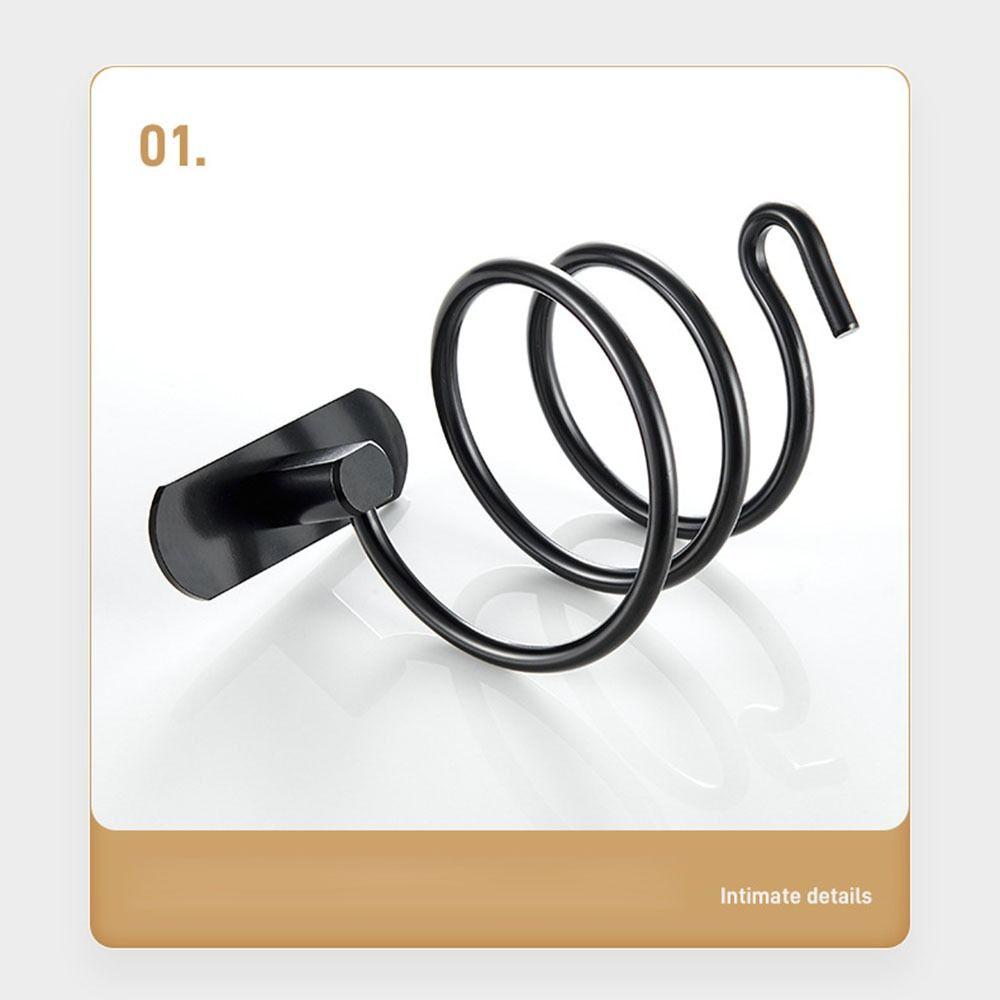 Ванная комната и туалет Дырокол Бесплатная полка для хранения Держатель для фена Стойка для фена Органайзер Инструмент