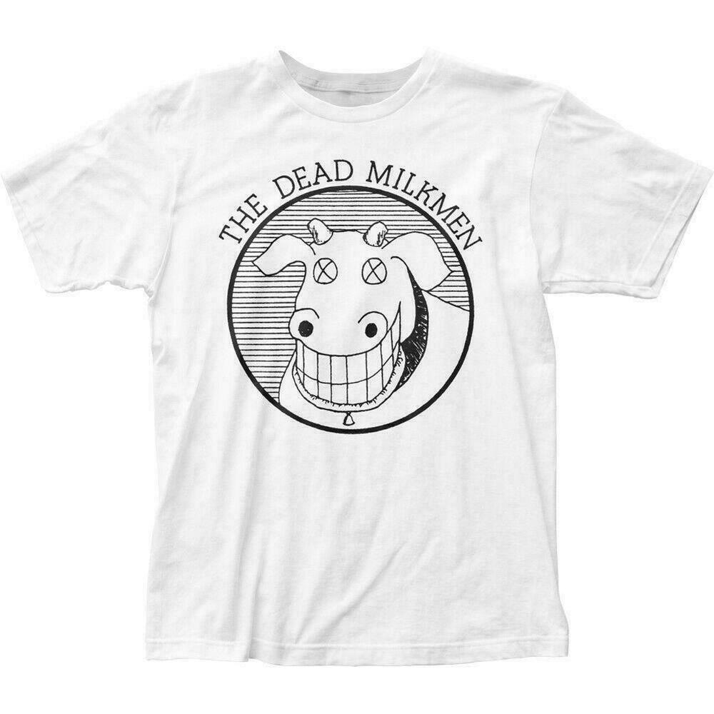 Мужская футболка Dead Milkmen с логотипом коровы, лицензионная, рок-н-ролл, музыкальная группа, новая, белая, унисекс