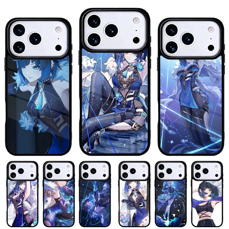Чехол для телефона Yelan Genshin Impact для iPhone 17 Air 16e 15 14 13 Pro Max Задняя крышка для 12 11 Pro Coque