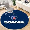 1 шт. Круглый офисный коврик с логотипом Scania, нескользящий, мягкий и прочный офисный ковер для декора интерьера, идеально подходит для офиса, красивое украшение