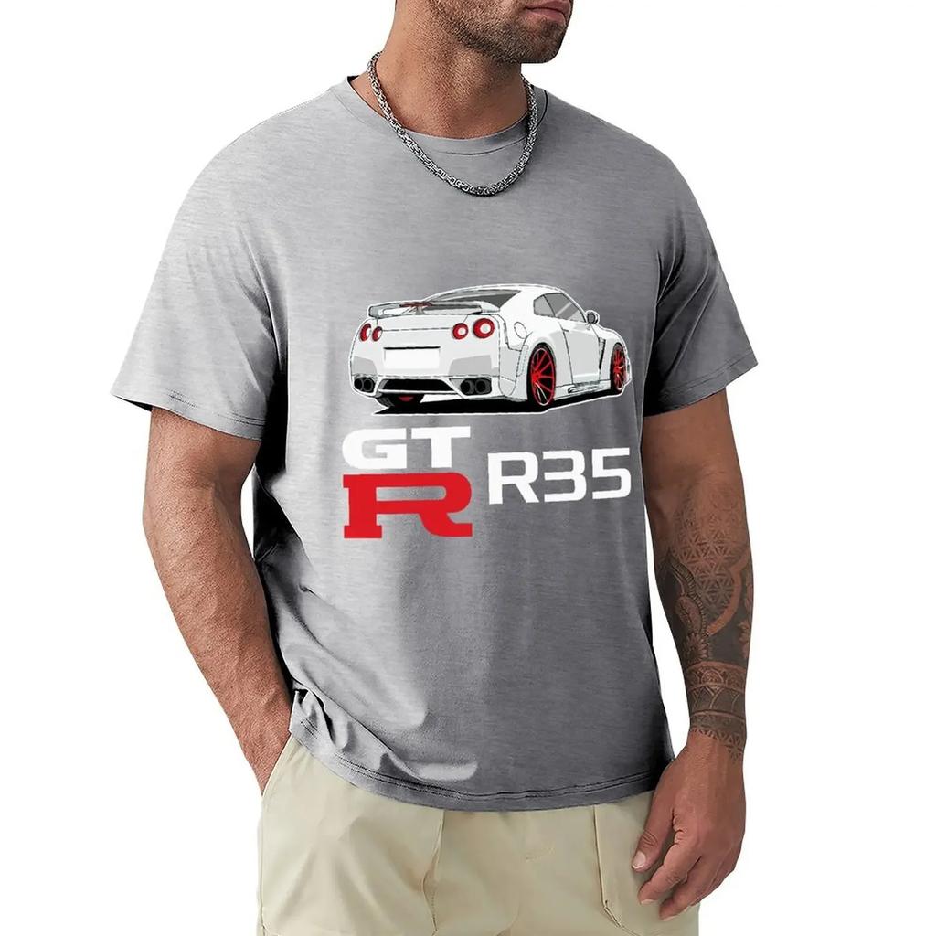 Skyline R35 GTR Jdm Japanese Car Drift T Shirt Harajuku Short Sleeve T-shirt Cotton Graphics Tshirt Tops