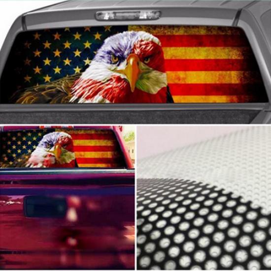 Car Rear Window American Flag Graphic Decal Tint Print Sticker DIY Decoration