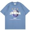 Mens Tshirt Oversized Cotton Letter Y2k Streetwear Hip Hop Korean Harajuku Vintage Graphic Short Sleeve Tops Aesthetic Clothing