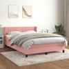 VidaXL Divan Bed with Mattress Pink 140x190 Cm Velvet 3131080