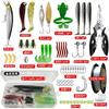 Fishing Lure Set Freshwater Saltwater Bait Minnow Spoon Soft Hard Frog Bass Trout Pike
