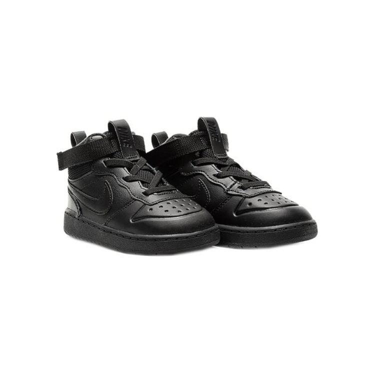 Nike Кроссовки-ботинки Court Borough Mid 2 High top для малышей Черные BQ5445-001