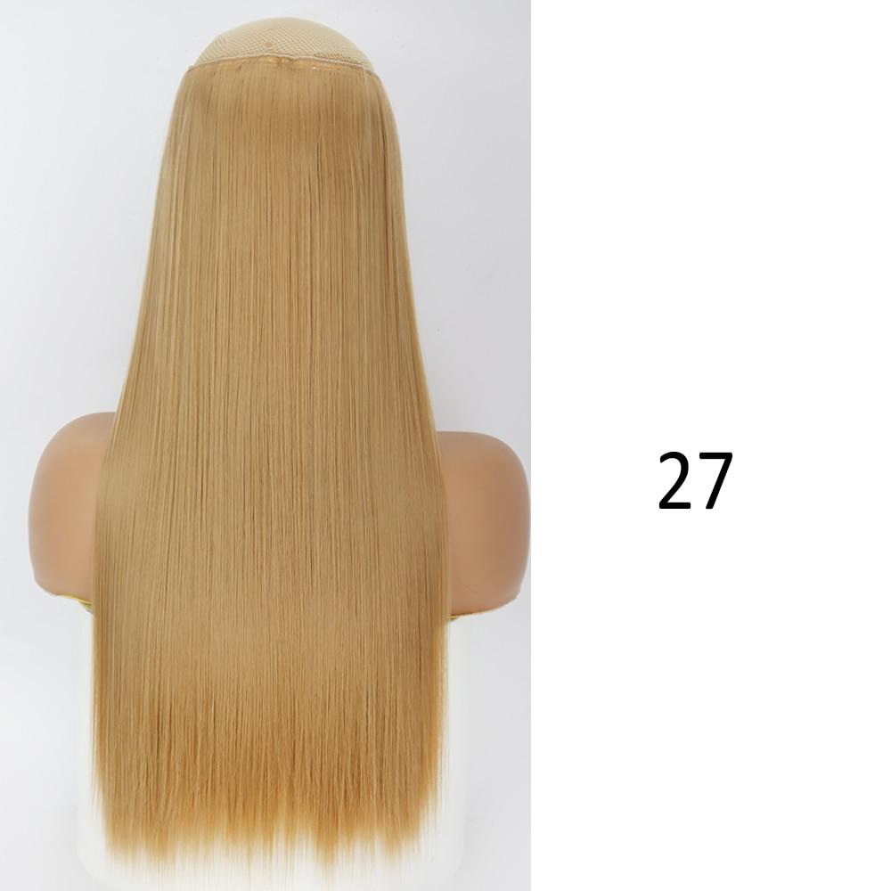 MISS WIG Длинные и гладкие синтетические накладные волосы с 5 зажимами, цельный 32-дюймовый шиньон, черные, светлые накладные волосы для женщин