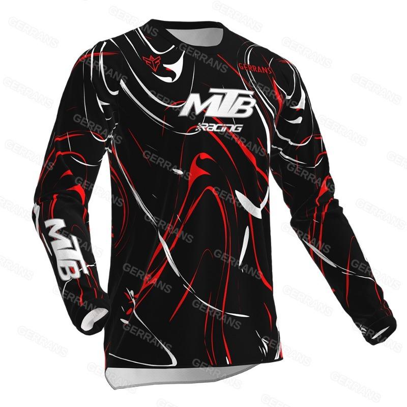 Professional MTB Cycling Long-Sleeve Jersey Breathable Quick-Dry Outdoor Off-Road Racing Team Top