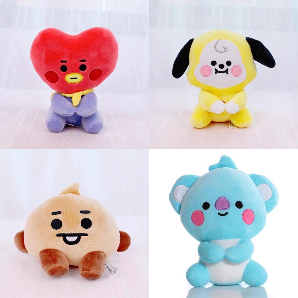 Очаровательная Kpop Bts Bt21 Коллекция Плюшевых Игрушек Сидячих Кукол с Татой Куки Чимми Койей Шуки Мангом
