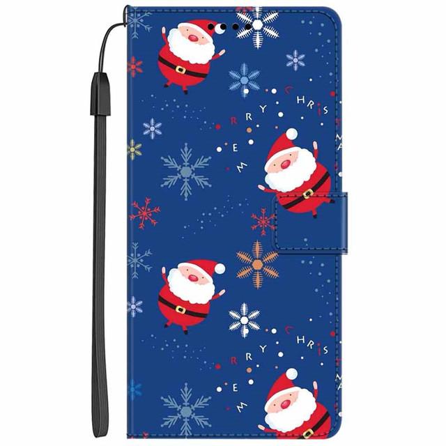 Christmas Flip Case For iPhone 16e 2025 Wallet Leather Cover For iPhone SE (2025) Funda Capa Wallet Leather Covers iPhone 16e 5G
