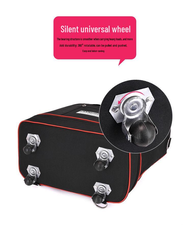 Водонепроницаемый дорожный чемодан из ткани Оксфорд - Большая вместимость, сумка для сдаваемого багажа для переезда за границу