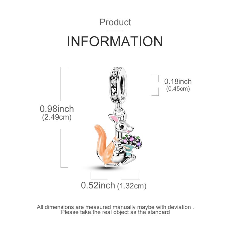 Original Copper Animal Series Charms Giraffe Dog Squirrel Koi Fish Beads Pendants Fit Bracelets Diy Jewelry Gift