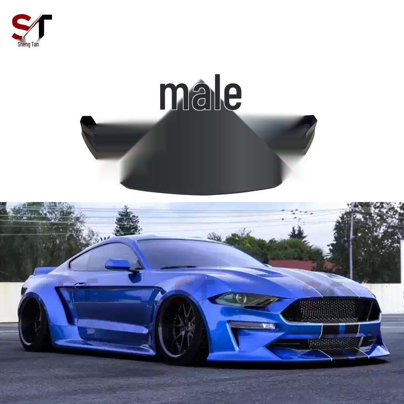 18-22 Ford Mustang Wide Body Kit: Resin Front Lip, Fender Flares, Rear Spoiler, Side Skirts