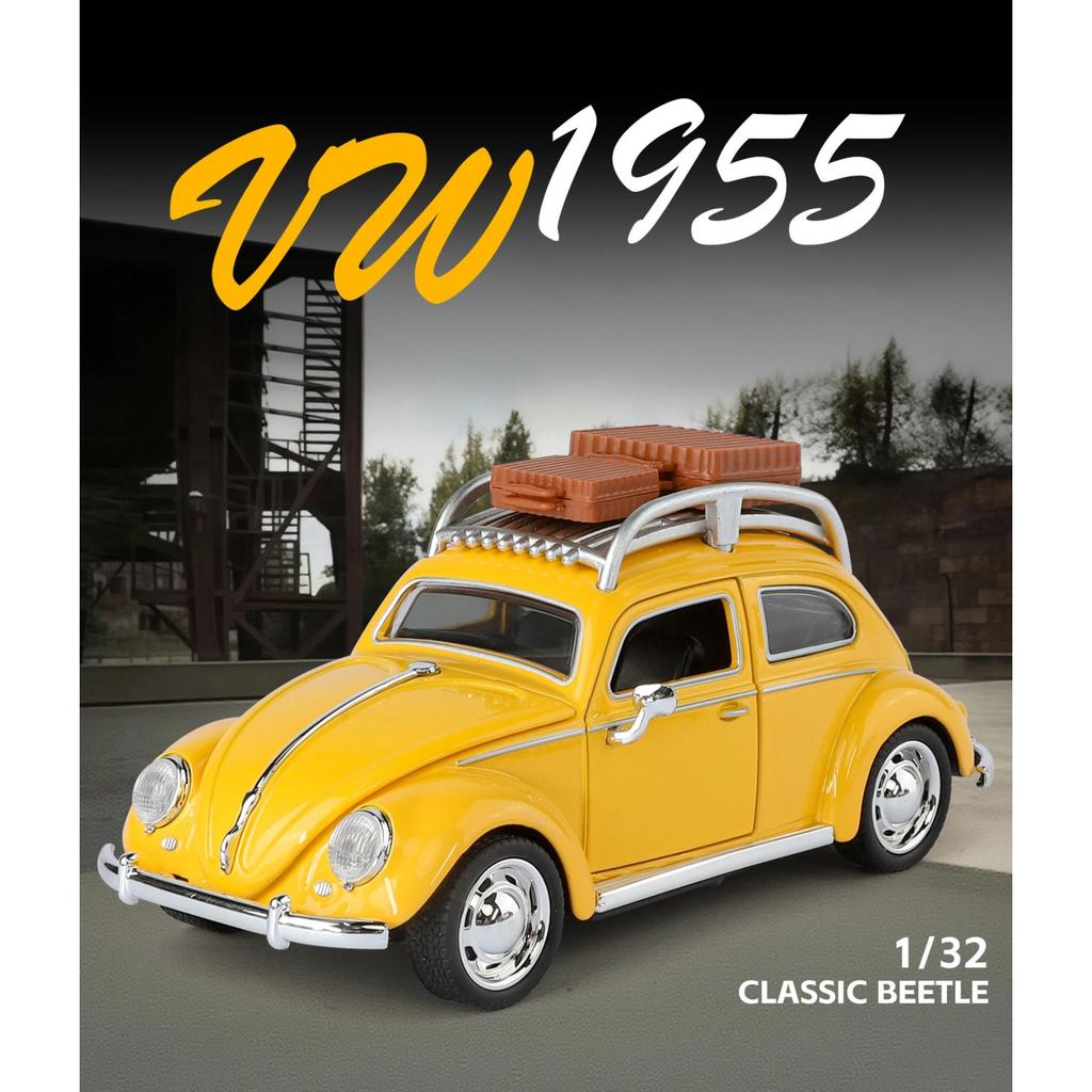 1/32 Beetle 1995 Классический Автомобиль Сплав Модель Автомобиля Звук и Свет Оттяжка Детская Игрушка Коллекционные Предметы Подарок на День Рождения