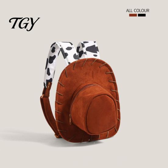 Practical Weekend Adventure Pack Cowgirl Hat Backpack for Women, Western Style Backpack, Cowboy Novelty Outfit Accessory Shape Daypack Country