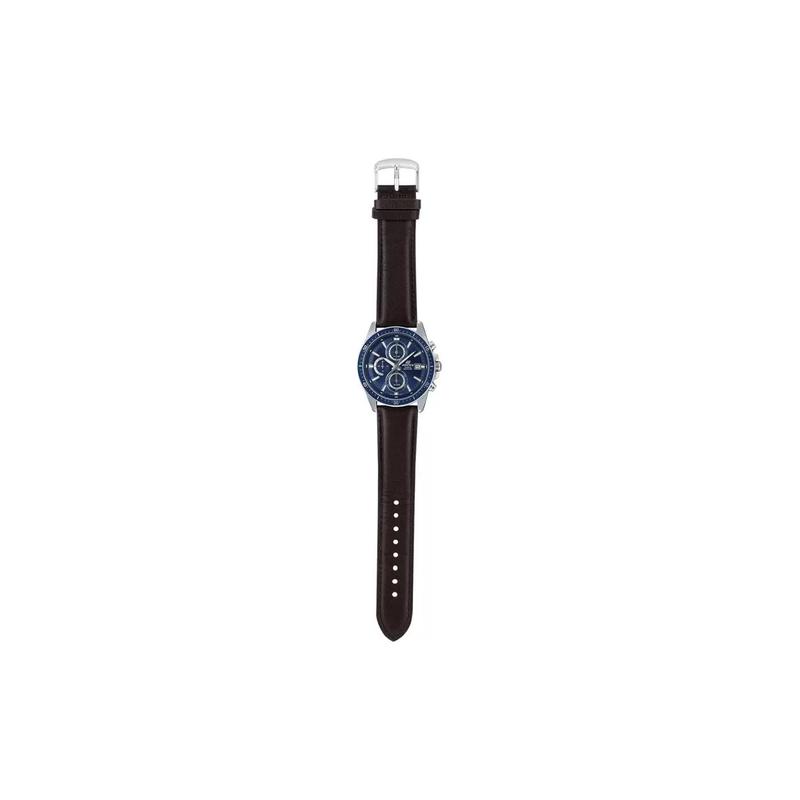 Casio Серия EDIFICE простая повседневная модная модель кварцевый механизм кожаный ремешок японские и корейские часы мужские часы синий циферблат EFR-S565L-2AVUDF