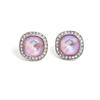E541 Violet Delight Crystal Silver Needle Earrings
