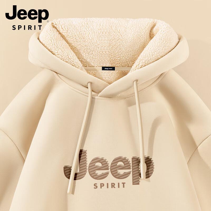 Мужская толстовка с капюшоном JEEP SPIRIT из плотного флиса с подкладкой
