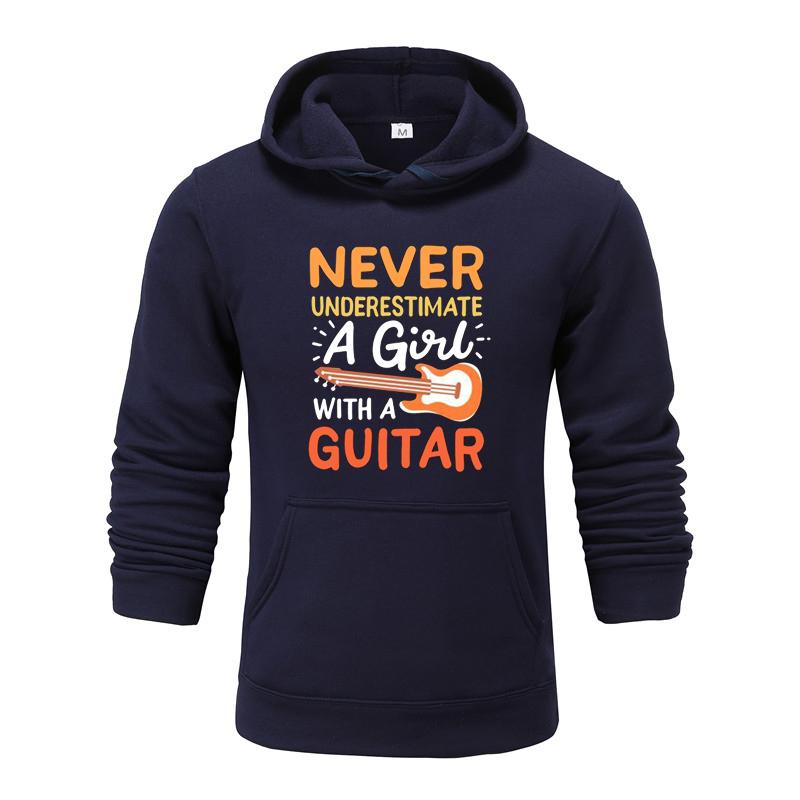 Осенне-зимняя новая персонализированная одежда с принтом гитары, толстовка для мужчин и женщин, пуловер для любителей бега, спортивная толстовка с капюшоном