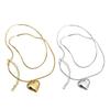 Heart Pendant Necklaces Pendant Chokers Heart Pendant Collarbone Chain Titanium Steel Material Party Jewelry for Girls