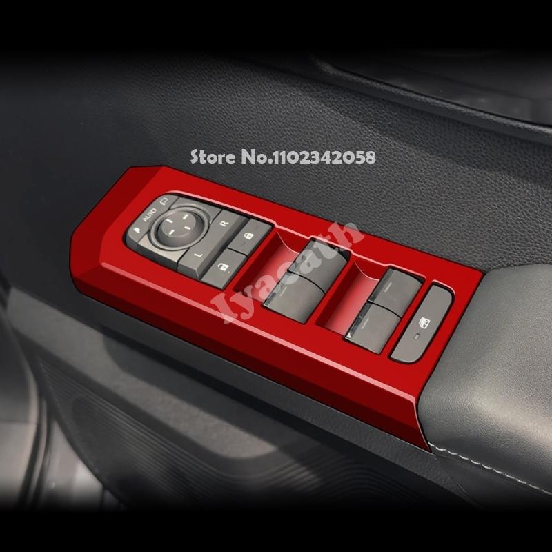 RHD FOR TOYOTA HILUX 2026 2027 ABS CarbonFiber door armrest window rise switch glass control swtich panle Interior Accessories