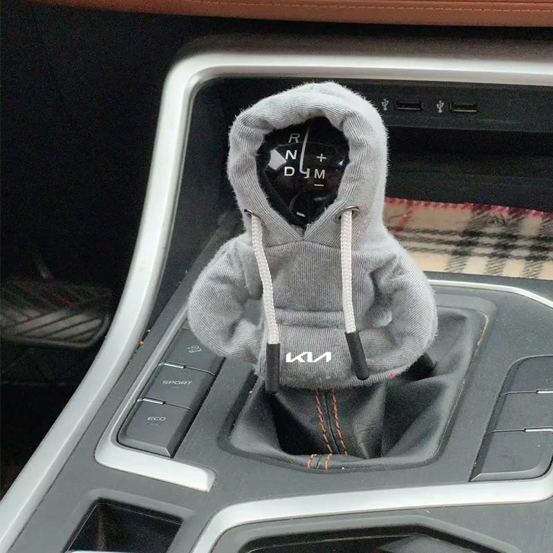 AEE1 For Kia Morning Picanto Rio Stonic Sportage Ceed Optima Forte 5 Car Logo Knob Cover Manual Handle Gear Mat Gear Shifting Hoodie