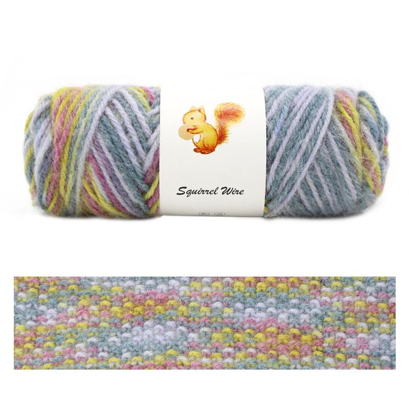 75 г/рулон пряжи Squirrel Cashmere Пряжа для шапок, шерстяная пряжа для вязания, разноцветные нитки для ручного вязания, перчатки, пряжа для вязания крючком, шарф, смешанная зима