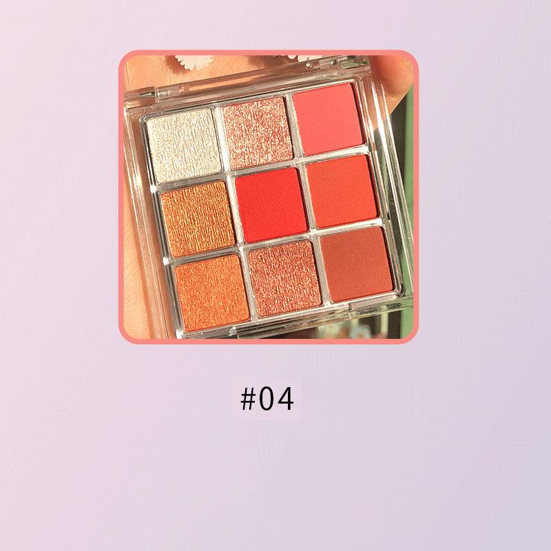 Прозрачные 9-цветные тени для век, матовая жемчужно-земляная палитра теней для век Cosmetic Beauty