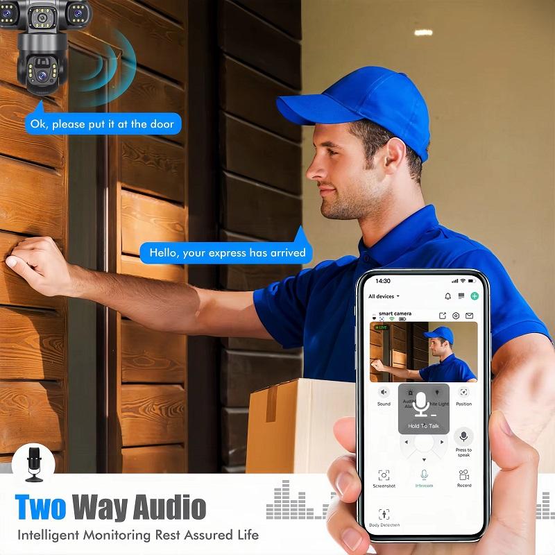 LS VISION 3-объективная 4G солнечная камера 15 МП HD, охранная камера видеонаблюдения, водонепроницаемая IP66, ночное видение, двусторонняя аудиосвязь, мобильное слежение, IP-камеры V380