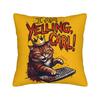 Pillow Case I Am Yelling Carl Donut Cat Meme Square Pillow Cover For Sofa Couch Bed Living Room Kawaii Pillowcases