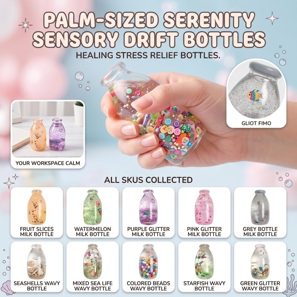 1 Bottle Stress Toy - Random Color, Portable Toy for Stress Adults Kids