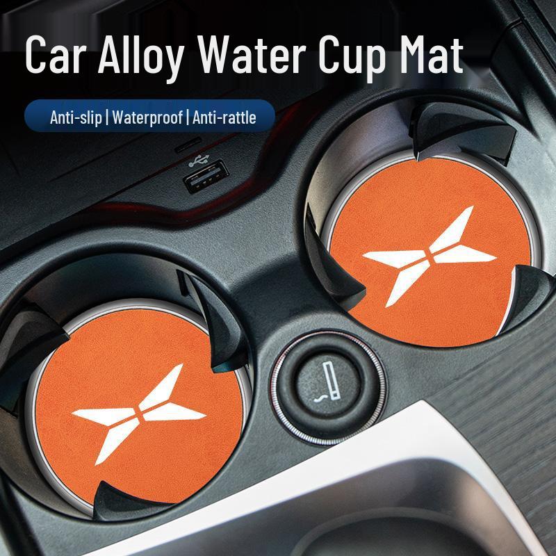 2026 XPeng M03 Car Cup Holder Coaster: MONA Alloy Door Slot Storage Mat