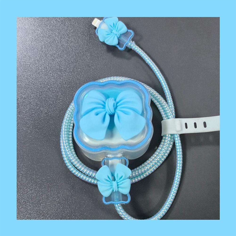 Charger Protector Cable Organiser For iPhone 15 14 11 13 18W 20W Charging Protection Cover Data Cable Management Cord Winder Kit