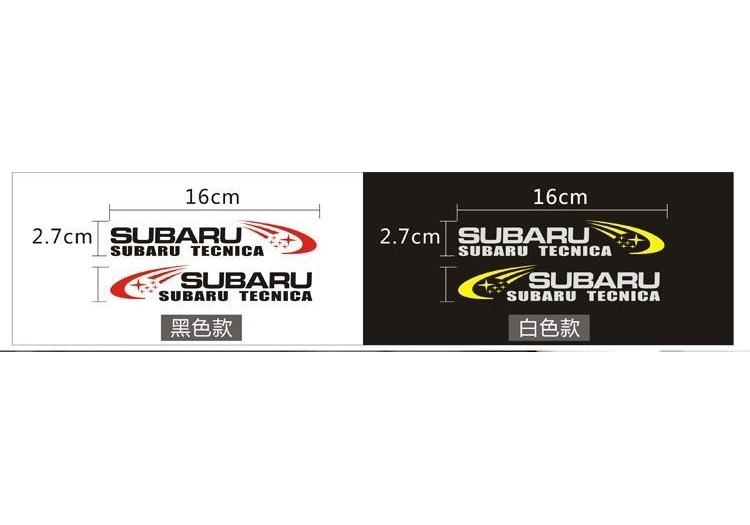 2PCS Car Emblem Rearview Mirror Reflective Decals Waterproof Sticker for Subaru STI Forester Impreza Legacy Outback XV BRZ WRX oi3