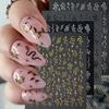 Nail Art Sticker, Laser Snake Year Small Snake Mango Star Small Spirit Snake Cartoon Four-Color Adhesive Nail Sticker