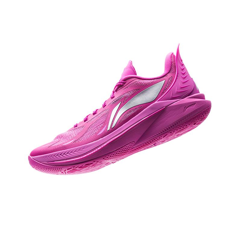 Баскетбольные кроссовки Li Ning Sonic 12 Xu Jie PE Edition с низким верхом для профессиональных соревнований, мужские кроссовки фиолетового цвета ABAU019-27