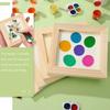5pcs INS DIY Blank Clay Frames Multi Size Art Puzzle Holder Wooden Photo Holders Children Painting Drawing DIY Handcraft