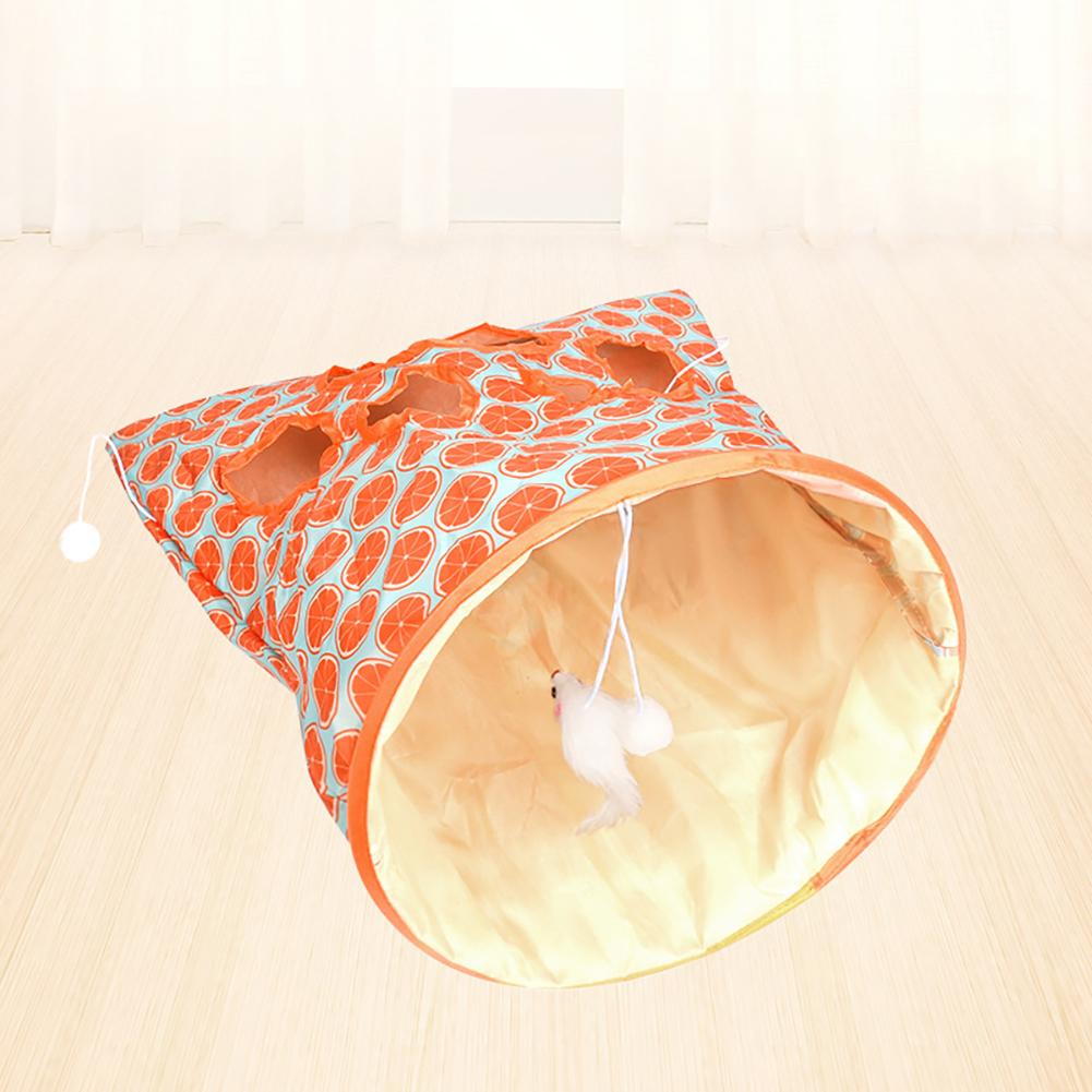 Cat Tunnel Bag Pet Kitten Tunnel Toy Foldable Small Animal Cat Play Toy Interactive Toys for Cat Tube Playground Toys