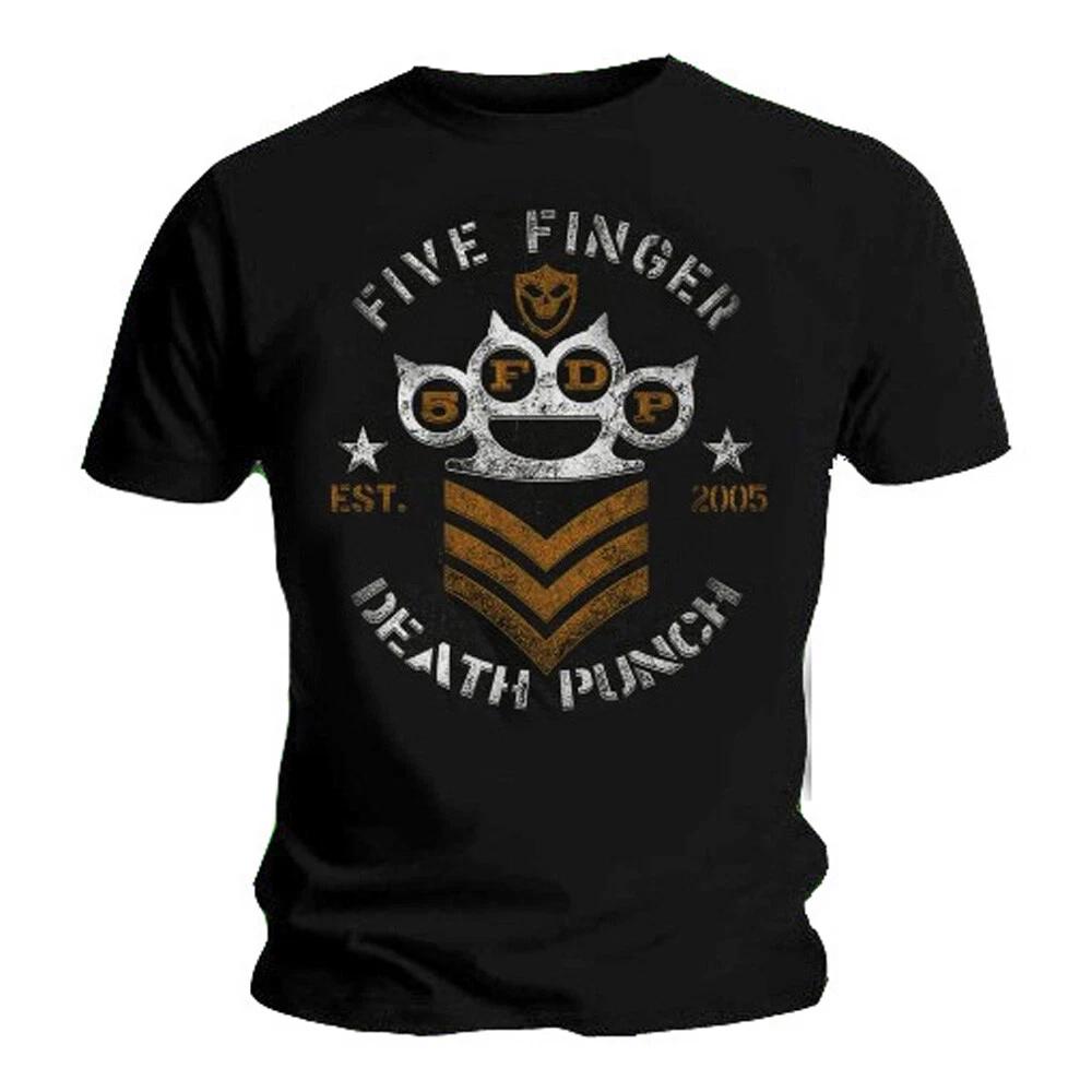 Официальная футболка Five Finger Death Punch Шеврон Черная Унисекс Рок Металл Группа FFDP